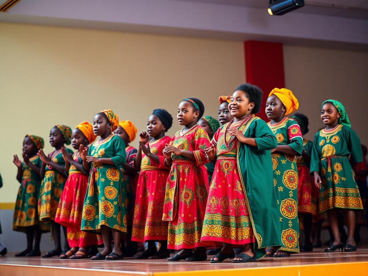 Pupils performing during cultural day